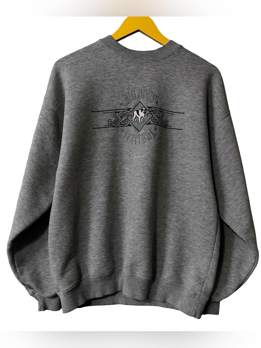Big Dogs Apparel 90s Crewneck Grey Oversized Small